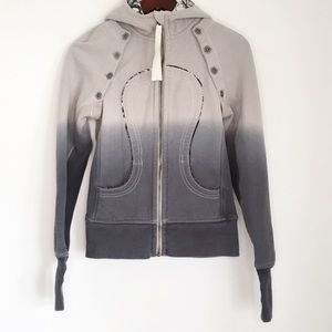Lululemon Ombré Grey Scuba Hoodie Vest 4 Full Zip
